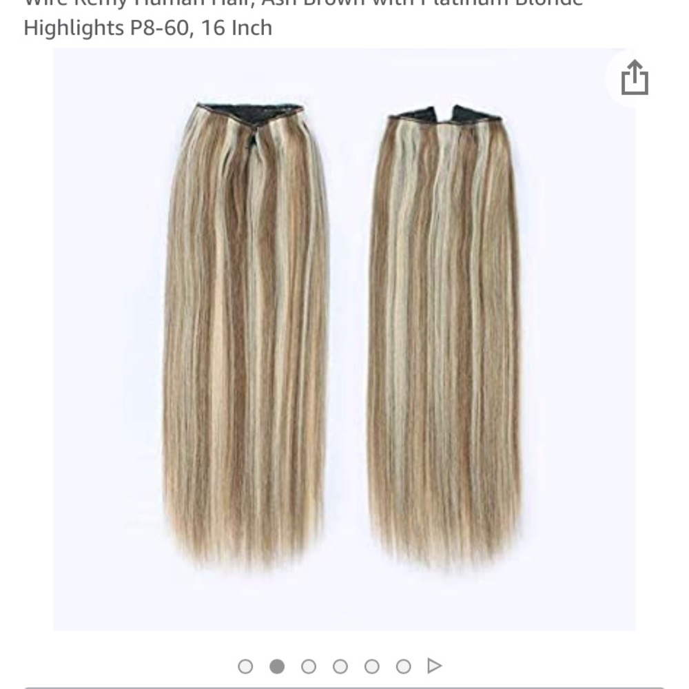 Ash blonde halo human hair extensions